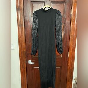 Elegant Black Long Sleeve Dress